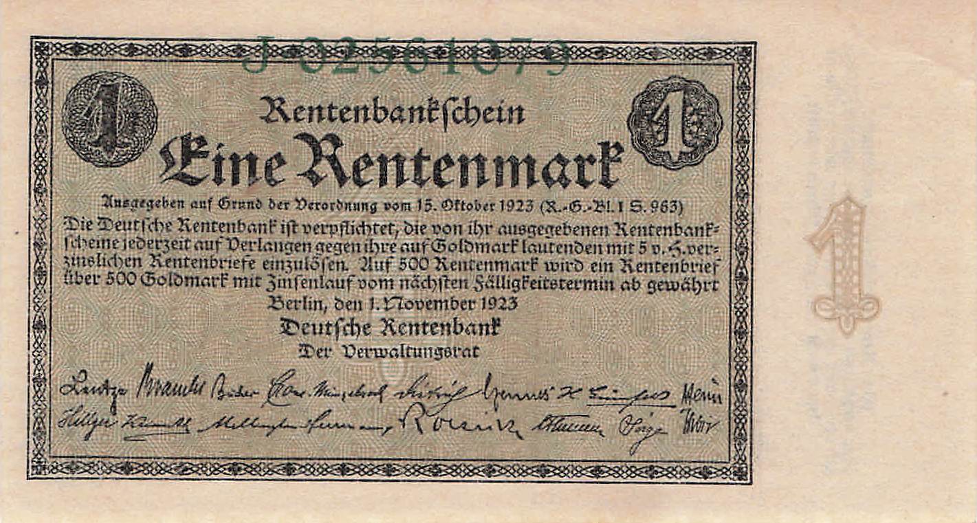 1 Rentemark 1923